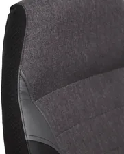 Кресло Easy Chair Impreza, кожзам/ткань, черный/серый/металлик