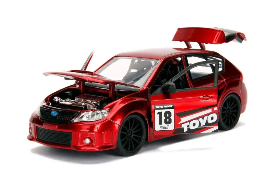 Масштабная модель Subaru Impreza WRX STI 2012 красная JDM Tuners 1:24-0