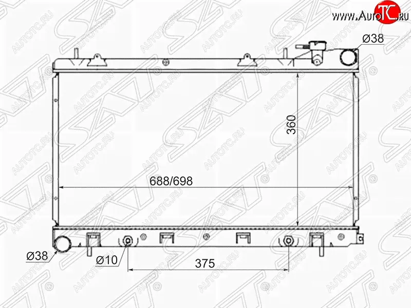Радиатор двигателя SAT Subaru Forester SG - Impreza ( GD, GG)-0