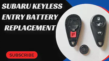 Subaru Baja, Forester, Impreza, Legacy, Outback, Tribeca, WRX Keyless Entry Battery Replacement