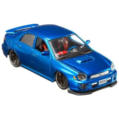 Модель автомобиля Subaru Impreza WRX 2002, синий металлик, 1:24, серия Custom Shop, Maisto [32095]-1