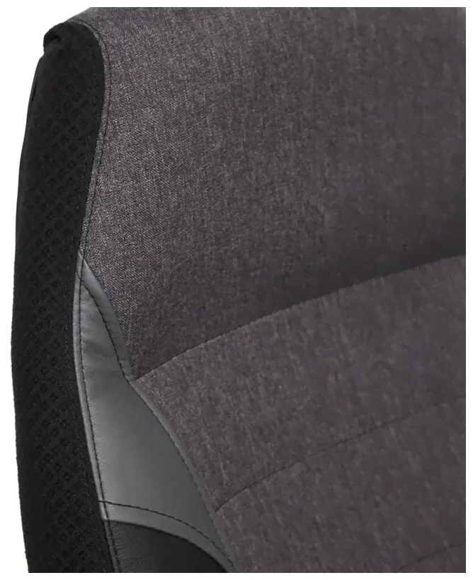 Кресло Easy Chair Impreza, кожзам/ткань, черный/серый/металлик-3