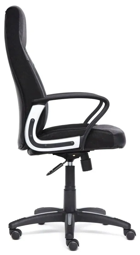 Кресло Easy Chair Impreza, кожзам/ткань, черный/серый/металлик-1
