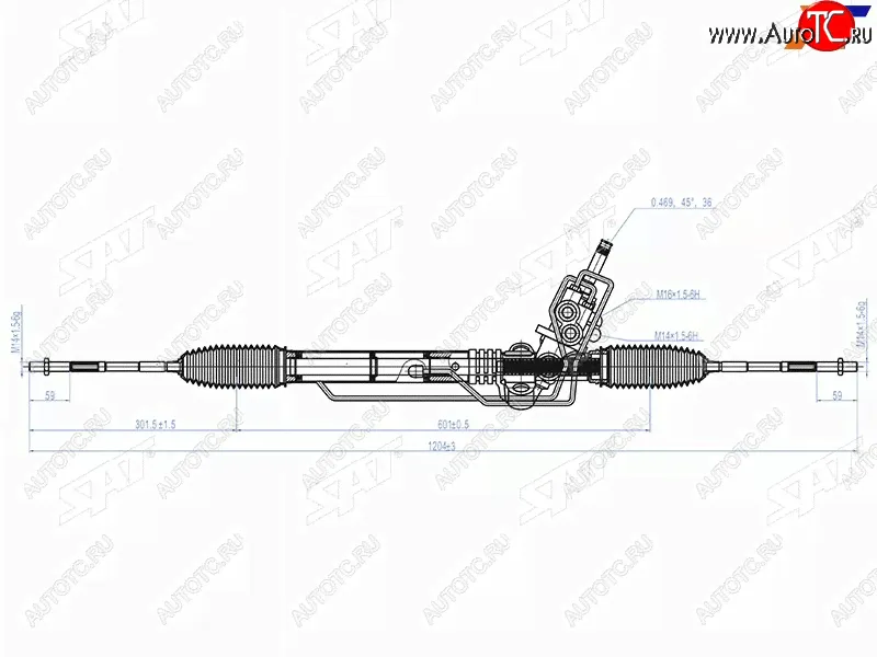 Рейка рулевая SUBARU IMPREZA G12 07-LEGACY B13 03-09 LHD (ST-34110AG031)-0
