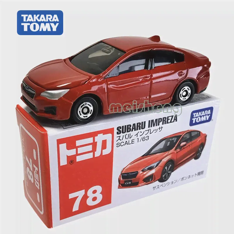 TAKARA TOMY TOMICA Масштаб 1/63 Subaru Impreza 78, Литая под давлением Металлическая модель автомобиля, Игрушки, коллекции подарков-0