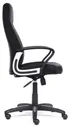 Кресло Easy Chair Impreza, кожзам/ткань, черный/серый/металлик