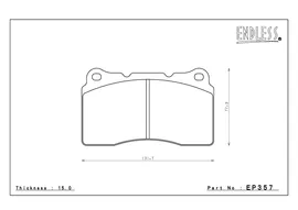 Тормозные колодки ENDLESS EP357 Type-R Mitsubishi Lancer EVO, Subaru Impreza STI передние