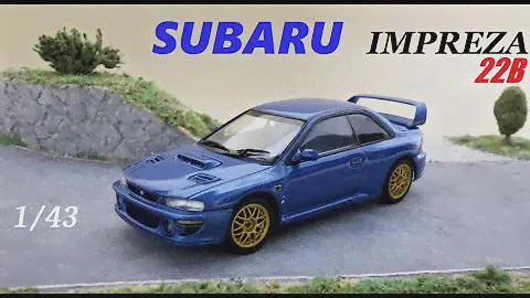 SUBARU IMPREZA 22B BLU MET. AUTOART 1/43