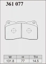 Тормозные колодки Dixcel RA type RA-361077 Subaru Impreza WRX GDB GRB Brembo® 4pot передние