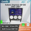 2 Din Android Автомобильный Радиоприемник Стерео для Subaru Impreza GD GG 2002-2007 Мультимедийный Плеер Навигация GPS Android Головное устройство с Рамкой