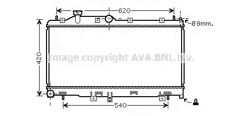 AVA QUALITY COOLING SU2072. Радиатор системы охлаждения МКПП\ Subaru Impreza IV 2.0i 16V 07