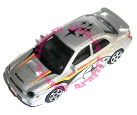 Модель автомобиля Subaru Impreza WRX STI, серебристая, 1:43, серия 'Street Fire', Bburago [18-30000-33]
