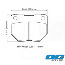 DC Brakes Street STR.S+ задние тормозные колодки для Subaru Impreza WRX/Nissan Skyline/300ZX (Sumitomo)